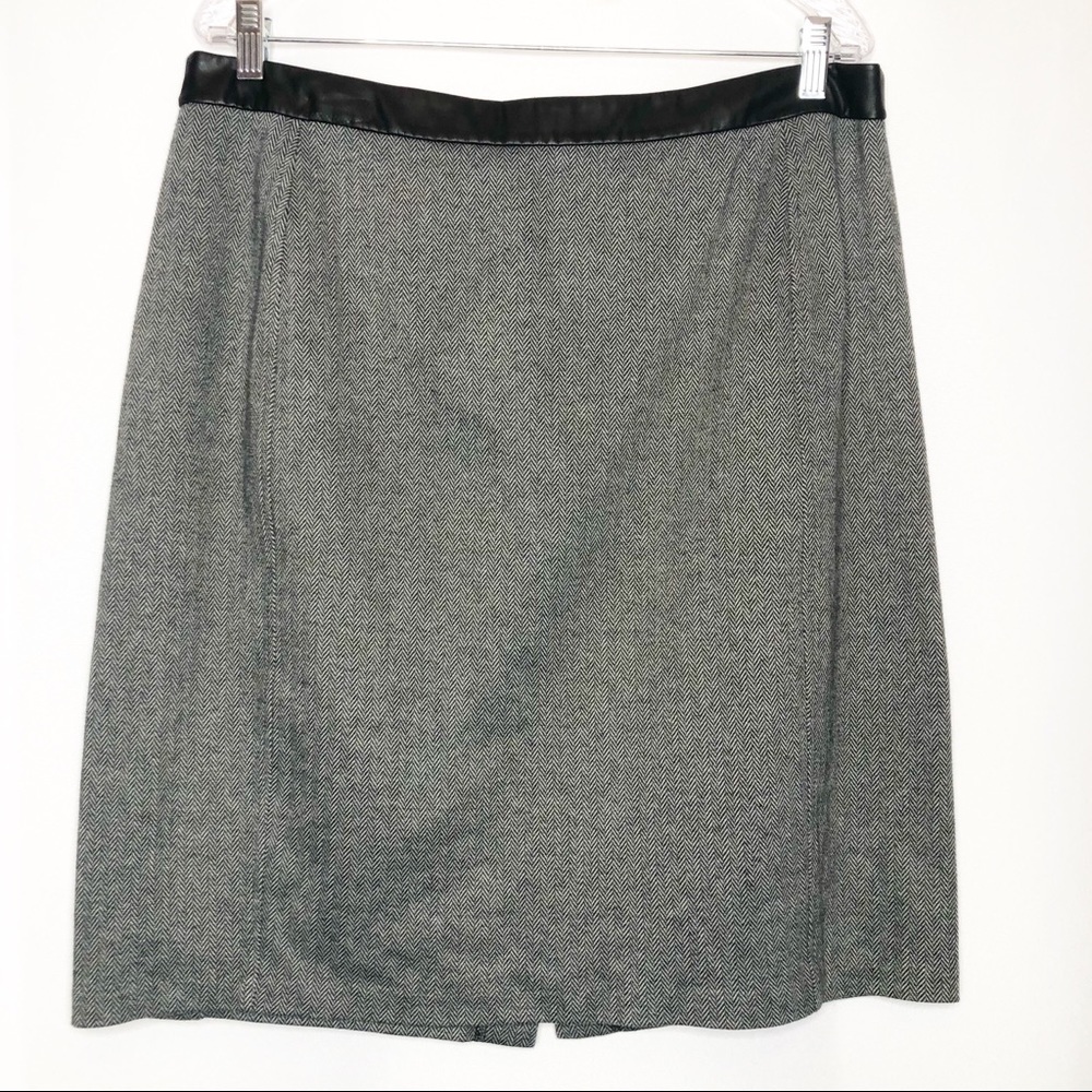 Lauren Ralph Lauren Gray Tweed Mini‎ Pencil Skirt